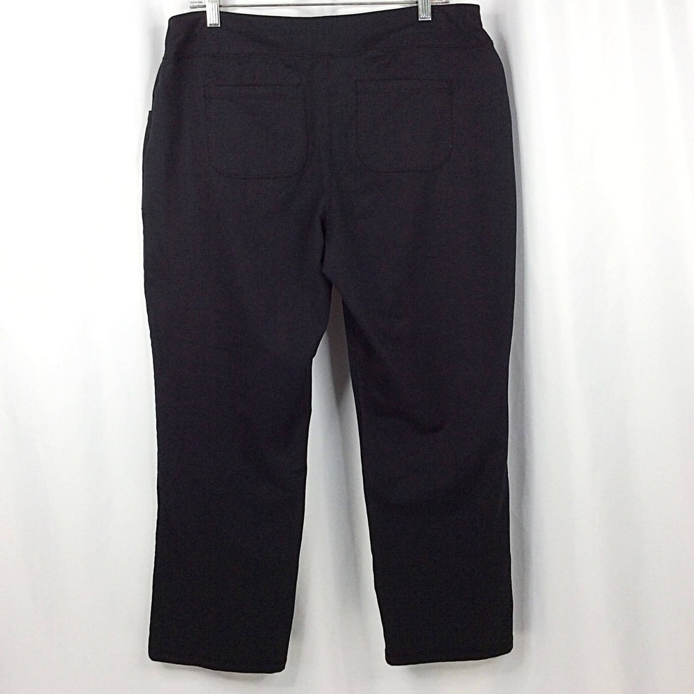 Lands End Pull On Knit Pants Women's Size Large Petite Black - Picture 2 of 8